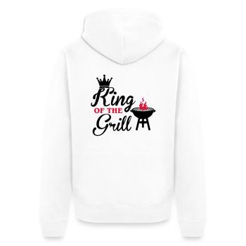 King of the Grill - König des Grills - Grillen - Veste à capuche bio Premium Unisexe - blanc - Dos - Thijin (182cm)