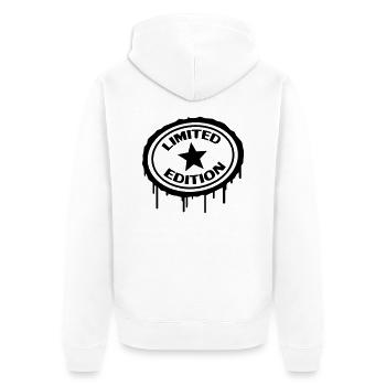 Limited Edition Graffiti Stamp - Unisex Premium Bio Zip Hoodie - Weiß - Hinten - Thijin (182cm)