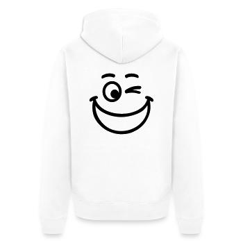 Smiley - Veste à capuche bio Premium Unisexe - blanc - Dos - Thijin (182cm)