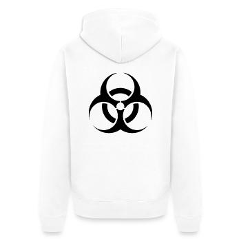 Biohazard - Unisex Premium Bio Zip Hoodie - Weiß - Hinten - Thijin (182cm)