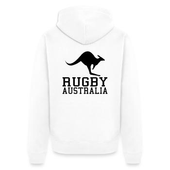 Rugby Australia - Unisex Premium Bio Zip Hoodie - Weiß - Hinten - Thijin (182cm)