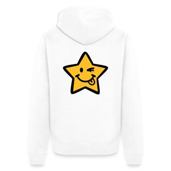 Étoile - Veste à capuche bio Premium Unisexe - blanc - Dos - Thijin (182cm)