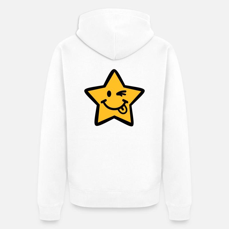 Étoile - Veste à capuche bio Premium Unisexe - blanc