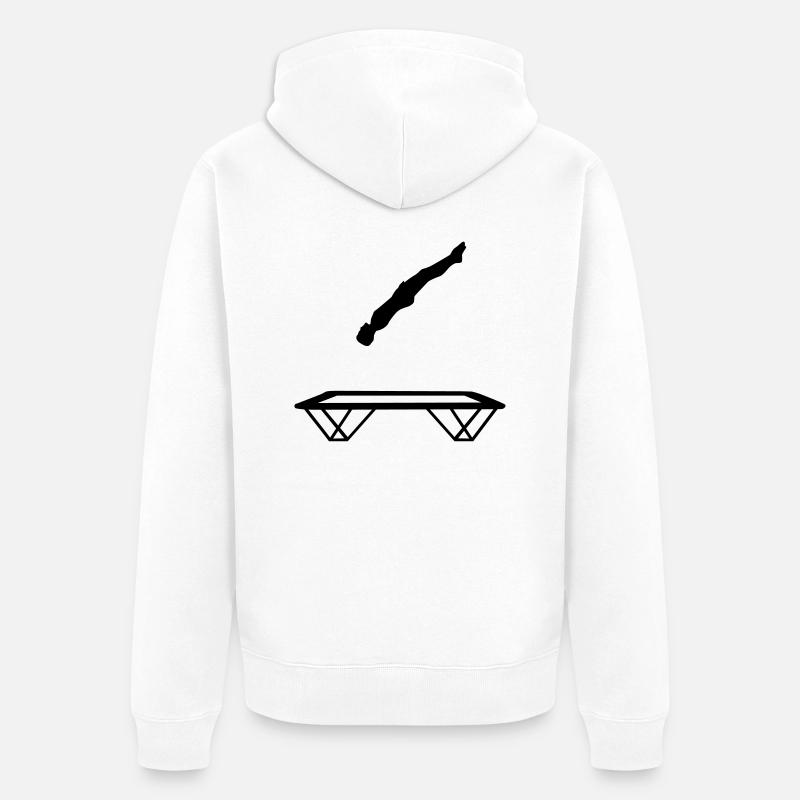 Trampoline - Veste à capuche bio Premium Unisexe - blanc