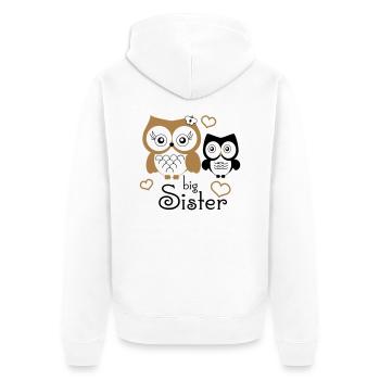 Big Sister - Unisex Premium Organic Zip Hoodie - white - Back - Thijin (182cm)