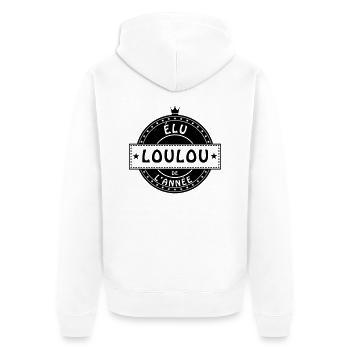 elu loulou - Veste à capuche bio Premium Unisexe - blanc - Dos - Thijin (182cm)