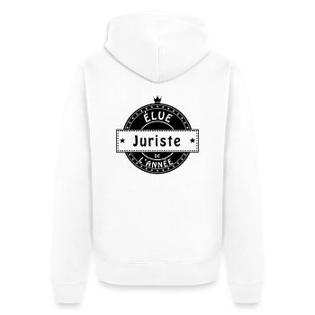 élue juriste - Veste à capuche bio Premium Unisexe - blanc - Dos - Thijin (182cm)