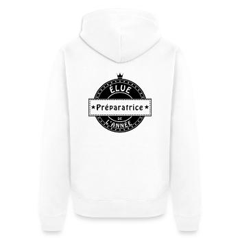 elue preparatrice - Veste à capuche bio Premium Unisexe - blanc - Dos - Thijin (182cm)