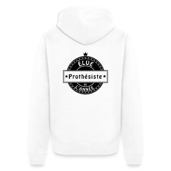 elue prothésiste - Veste à capuche bio Premium Unisexe - blanc - Dos - Thijin (182cm)
