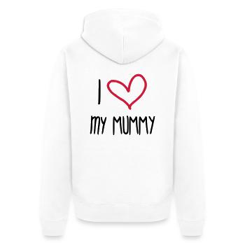 Muttertag / Mama / Mutter / Mutti / Mother's day - Unisex Premium Bio Zip Hoodie - Weiß - Hinten - Thijin (182cm)