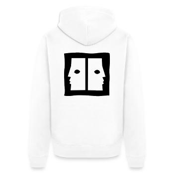 Zwillinge / Sternzeichen / Zodiac / Horoskop - Unisex Premium Bio Zip Hoodie - Weiß - Hinten - Thijin (182cm)