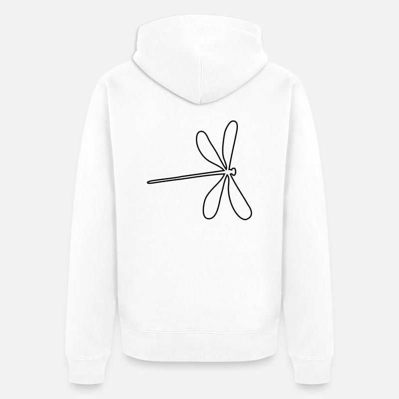 libelle - Unisex Premium Bio Zip Hoodie - Weiß