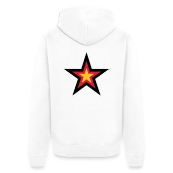 étoiles 3 couleurs Allemagne nation noir rouge or - Veste à capuche bio Premium Unisexe - blanc - Dos - Thijin (182cm)