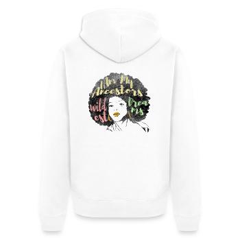 I Am My Ancestors wildest Dreams - Unisex Premium Organic Zip Hoodie - white - Back - Thijin (182cm)