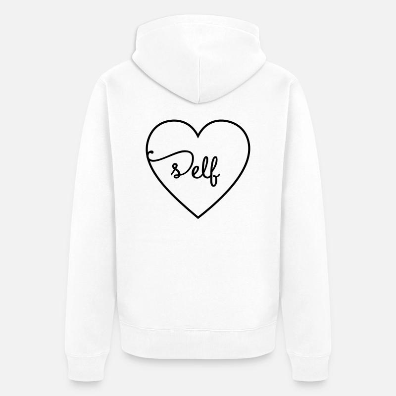 L'amour de soi - Veste à capuche bio Premium Unisexe - blanc