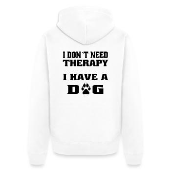 Hund Geschenk Hunde Labrador Haustier Hundehalter - Unisex Premium Bio Zip Hoodie - Weiß - Hinten - Thijin (182cm)