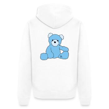 Teddy - Unisex Premium Organic Zip Hoodie - white - Back - Thijin (182cm)