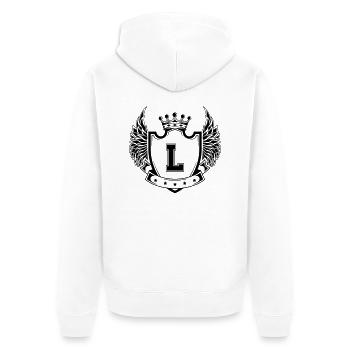 Armoiries L - Veste à capuche bio Premium Unisexe - blanc - Dos - Thijin (182cm)