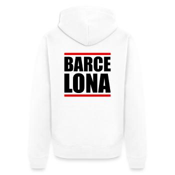 Barcelone Design 2 - Veste à capuche bio Premium Unisexe - blanc - Dos - Thijin (182cm)
