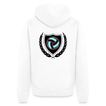 Armoiries du handball - Veste à capuche bio Premium Unisexe - blanc - Dos - Thijin (182cm)
