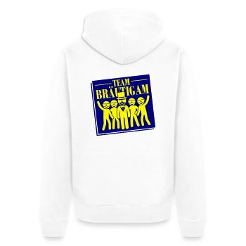 Team Bräutigam - Unisex Premium Bio Zip Hoodie - Weiß - Hinten - Thijin (182cm)