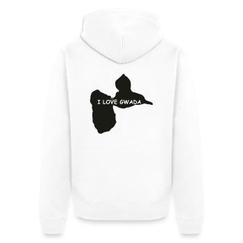 gwada_971 - Veste à capuche bio Premium Unisexe - blanc - Dos - Thijin (182cm)