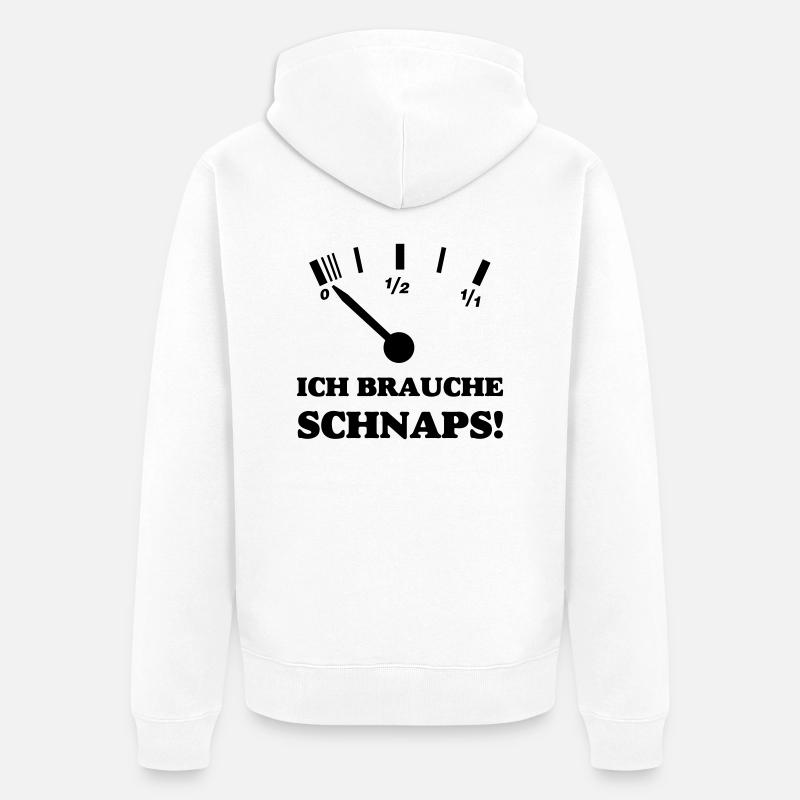 J'AI BESOIN DE BIÈRE - Veste à capuche bio Premium Unisexe - blanc
