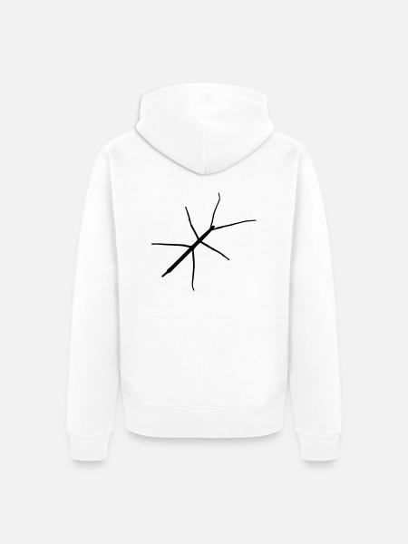 Stabheuschrecke - Unisex Premium Bio Zip Hoodie - Weiß
