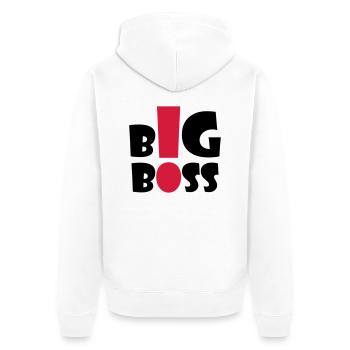 big_boss_2c - Unisex Premium Organic Zip Hoodie - white - Back - Thijin (182cm)