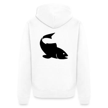 fish fishing - Veste à capuche bio Premium Unisexe - blanc - Dos - Thijin (182cm)