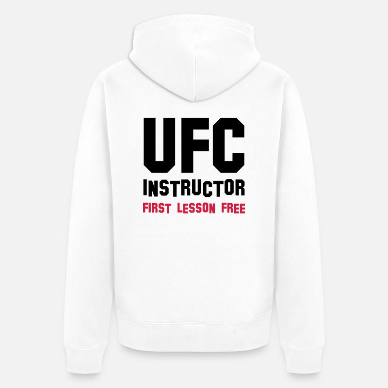 ufc instructor - Veste à capuche bio Premium Unisexe - blanc
