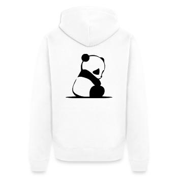 Panda Baby - Unisex Premium Bio Zip Hoodie - Weiß - Hinten - Thijin (182cm)