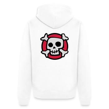 comic_skull_072011_a_3c - Veste à capuche bio Premium Unisexe - blanc - Dos - Thijin (182cm)