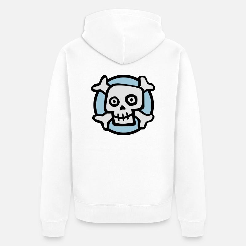comic_skull_072011_b_3c - Veste à capuche bio Premium Unisexe - blanc