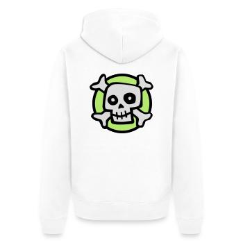 comic_skull_072011_c_3c - Veste à capuche bio Premium Unisexe - blanc - Dos - Thijin (182cm)
