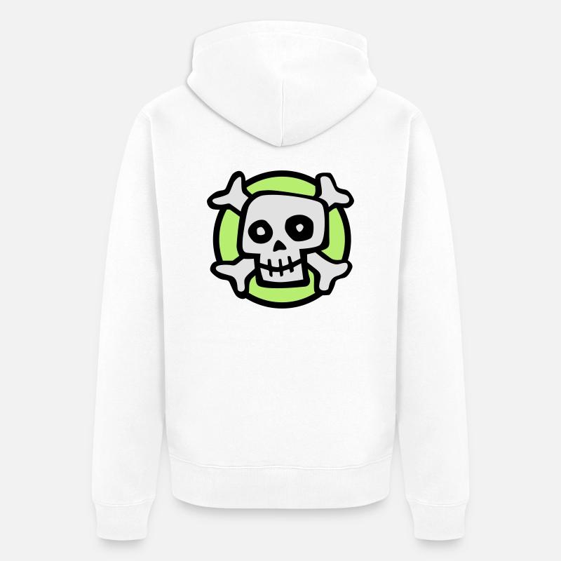 comic_skull_072011_c_3c - Veste à capuche bio Premium Unisexe - blanc