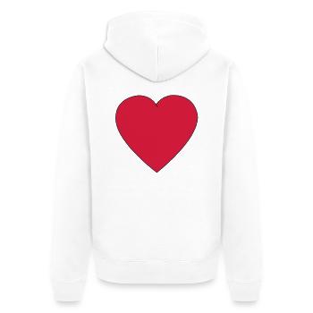 i love - Veste à capuche bio Premium Unisexe - blanc - Dos - Thijin (182cm)