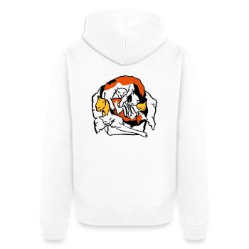 Katzen in Box - Unisex Premium Bio Zip Hoodie - Weiß - Hinten - Thijin (182cm)
