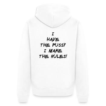 I have the pussy ... - Unisex Premium Organic Zip Hoodie - white - Back - Thijin (182cm)
