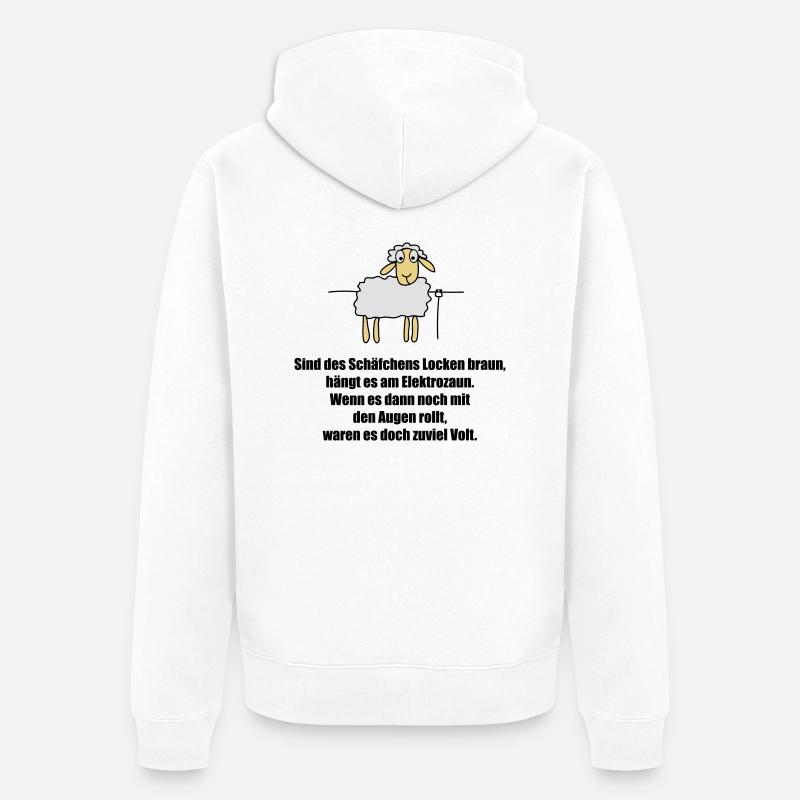 schaefchen - Unisex Premium Bio Zip Hoodie - Weiß