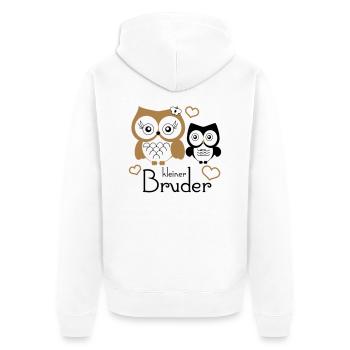 kleiner Bruder - Unisex Premium Organic Zip Hoodie - white - Back - Thijin (182cm)