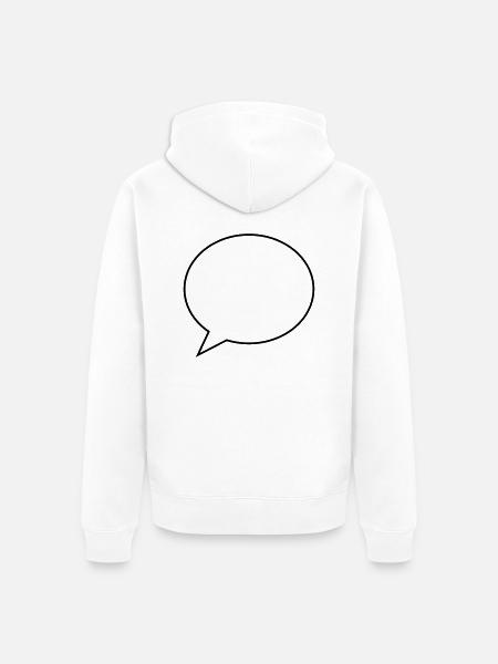 bubble - Unisex Premium Organic Zip Hoodie - white