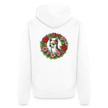 Chihuahua - Unisex Premium Bio Zip Hoodie - Weiß - Hinten - Thijin (182cm)