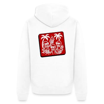 Holiday Party Skeleton Beer Team - Unisex Premium Organic Zip Hoodie - white - Back - Thijin (182cm)