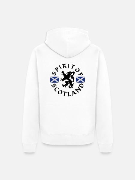 Spirit-of-Scotland - Unisex Premium Organic Zip Hoodie - white