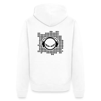 sound - Unisex Premium Bio Zip Hoodie - Weiß - Hinten - Thijin (182cm)