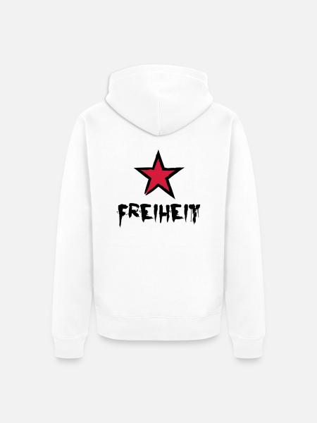Freiheit - Unisex Premium Bio Zip Hoodie - Weiß