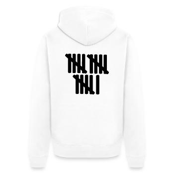 16 Geburtstag - Unisex Premium Bio Zip Hoodie - Weiß - Hinten - Thijin (182cm)