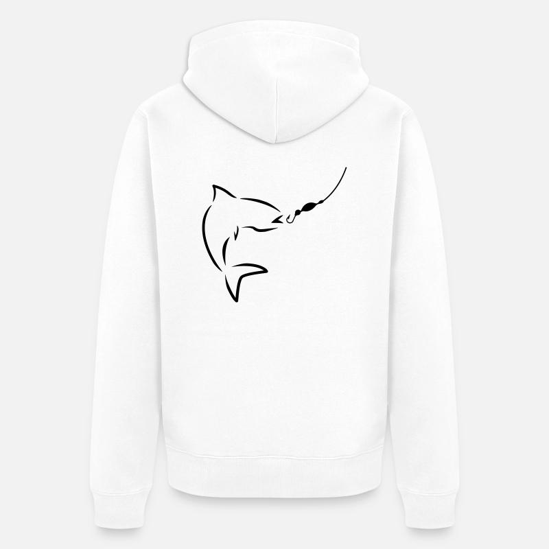 Pêche - Veste à capuche bio Premium Unisexe - blanc