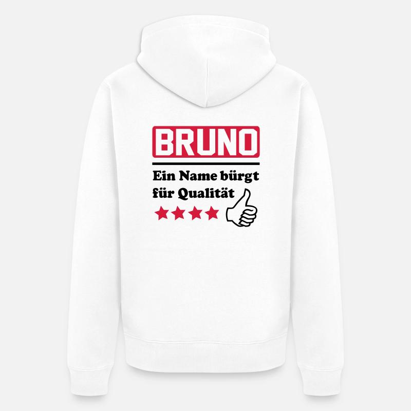 Bruno - Veste à capuche bio Premium Unisexe - blanc